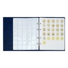 Альбом для монет на кольцах 225×265 мм, «Памятные монеты РФ», обложка искусственная кожа, 13 листов, синий - Фото 7