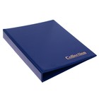 Альбом для монет на кольцах, формат Оптима 230 х 265 мм Calligrata, входит до 20 листов, обложка ПВХ, синий - Фото 2