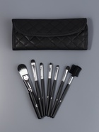 Набор кистей для макияжа SMOKY, 7 шт., чехол на кнопке, чёрный - Фото 2