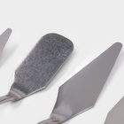 Лопатки - мастихины кондитерские Доляна, 22×2×1.5 см, набор 5 шт., нержавеющая сталь, коричневые - Фото 3