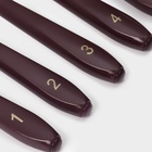 Лопатки - мастихины кондитерские Доляна, 22×2×1.5 см, набор 5 шт., нержавеющая сталь, коричневые - Фото 4