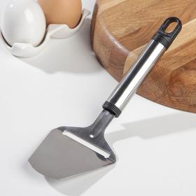 Нож-лопатка для сыра Доляна «Помощник», 22 см, с металлической ручкой, цвет чёрный