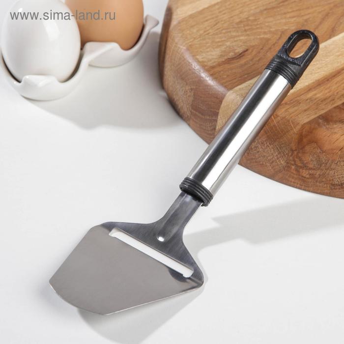 Нож-лопатка для сыра Доляна «Помощник», 22 см, с металлической ручкой, цвет чёрный - Фото 1