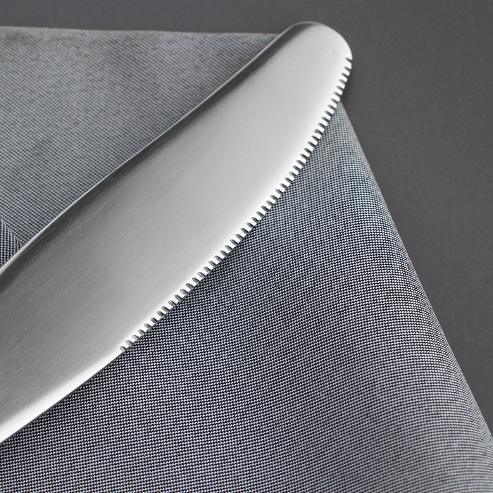 Нож столовый из нержавеющей стали, длина 23 см, цвет серебряный - фото 1889184588