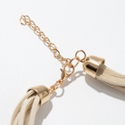 Колье «Вдохновение» шар №12.14, бело-бежевое в золоте, L=50 см - Фото 3