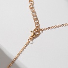 Гарнитур 2 предмета: кулон, серьги «Невесомость», сердечко, цвет белый в золоте, 45 см - Фото 2