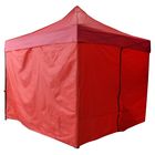 Палатка торговая 2,5*2,5 м, каркас складной чёрный, с молнией, цвет красный - Фото 2