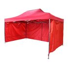 Палатка торговая 2*3 м, каркас складной чёрный, с молнией, цвет красный - Фото 1