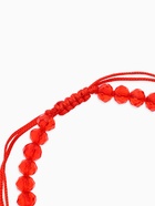 Браслет-оберег «Красная нить» рука счастья Хамса, хрусталики, синий в чернёном серебре, d=8 см - Фото 3