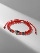 Браслет-оберег «Красная нить» рука счастья Хамса, хрусталики, синий в чернёном серебре, d=8 см - Фото 7