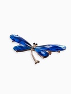 Брошь «Стрекоза», граненые крылья, синяя в золоте - Фото 4