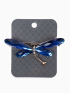 Брошь «Стрекоза», граненые крылья, синяя в золоте - Фото 5