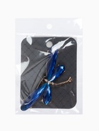 Брошь «Стрекоза», граненые крылья, синяя в золоте - Фото 7