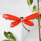 Брошь «Стрекоза», граненые крылья, цвет красный серебре - Фото 2