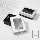 Коробочка подарочная под набор «Селебрити», 7×9 (размер полезной части 6,5×8,5 см), цвет серебристо-чёрный - фото 321229282