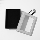 Коробочка подарочная под набор «Селебрити», 7×9 см, (полезная часть 6.5×8.5 см,), серебристо-чёрная - Фото 3