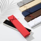 Коробочка подарочная под браслет, цепочку, часы «Замшевый бантик», 21×4 см, (размер полезной части 20.1×3.7 см), МИКС - Фото 2