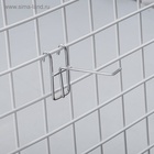 Крючок на одинарный, d=6 мм, L=10 см, цвет хром - Фото 2