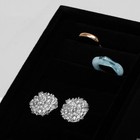 Подставка под кольца QF7 полос, флок, 10×10,5×18 см, цвет чёрный - Фото 2