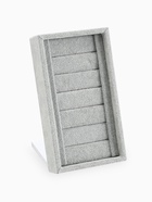 Подставка под кольца и серьги QF, 6 полос, флок, 10×10.5×18 см, серая - Фото 3