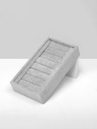 Подставка под кольца и серьги QF, 6 полос, флок, 10×10.5×18 см, серая - Фото 5