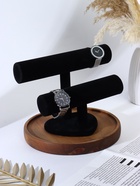 Подставка для часов, браслетов «QF. Флок», двухуровневая, сердце, 26×11×18 см, d=5 см, чёрная - Фото 6