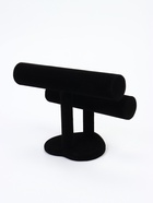 Подставка для часов, браслетов «QF. Флок», двухуровневая, сердце, 26×11×18 см, d=5 см, чёрная - Фото 4