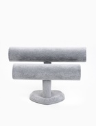 Подставка для часов, браслетов «QF. Флок», двухуровневая, сердце, 26×11×18 см, d=5 см, серая - Фото 2