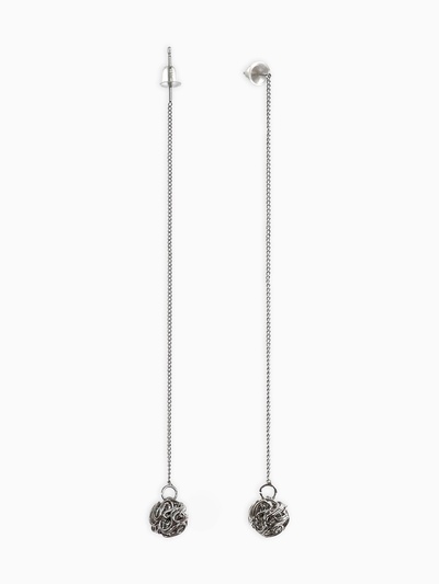 Серьги металл «Цепочки», шарики, цвет серебро