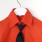 Сорочка для мальчика, нарядная с галстуком, рост 86 см (25), цвет кирпич 1181_М - Фото 2