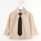 Сорочка для мальчика, нарядная с галстуком, рост 86 см (25), цвет бежевый 1181_М - Фото 1