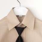 Сорочка для мальчика, нарядная с галстуком, рост 86 см (25), цвет бежевый 1181_М - Фото 2