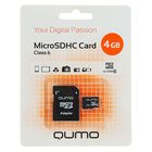 Карта памяти Qumo microSD, 4 Гб, SDHC, класс 6, с адаптером SD - Фото 2