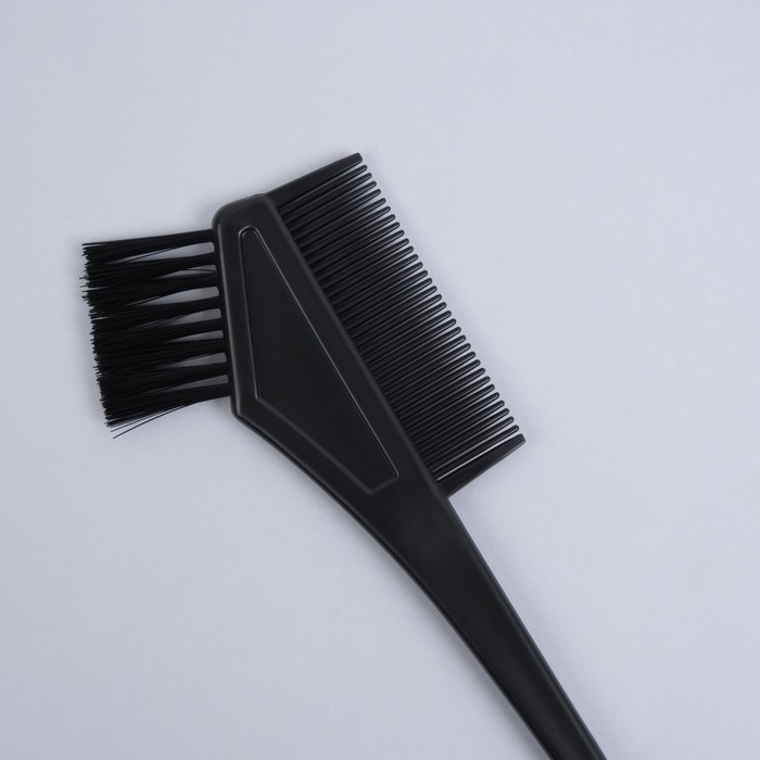 Расчёска для окрашивания, с крючком, 21,5 × 6,2 см, цвет чёрный - фото 1927300695