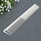 Расчёска антистатическая, комбинированная, цвет белый - Фото 1