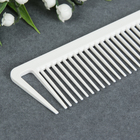 Расчёска антистатическая, комбинированная, цвет белый - Фото 2