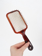 Расчёска массажная, широкая, 9×24.5 (±1) см, янтарная - Фото 3