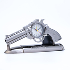 Часы - будильник настольные "Пистолет", дискретный ход, циферблат d-7 см, 13 х 24 см, АА - фото 8306765
