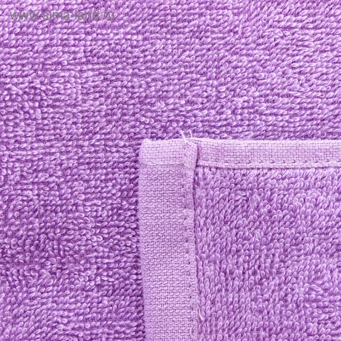 Простыня махровая "Экономь и Я" 2 сп. (180х212 см), цвет фиолетовый, 100% хлопок, 340 г/м2 - Фото 1