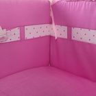 Комплект в кроватку "Бантик" (6 предметов), цвет розовый 10621 - Фото 3