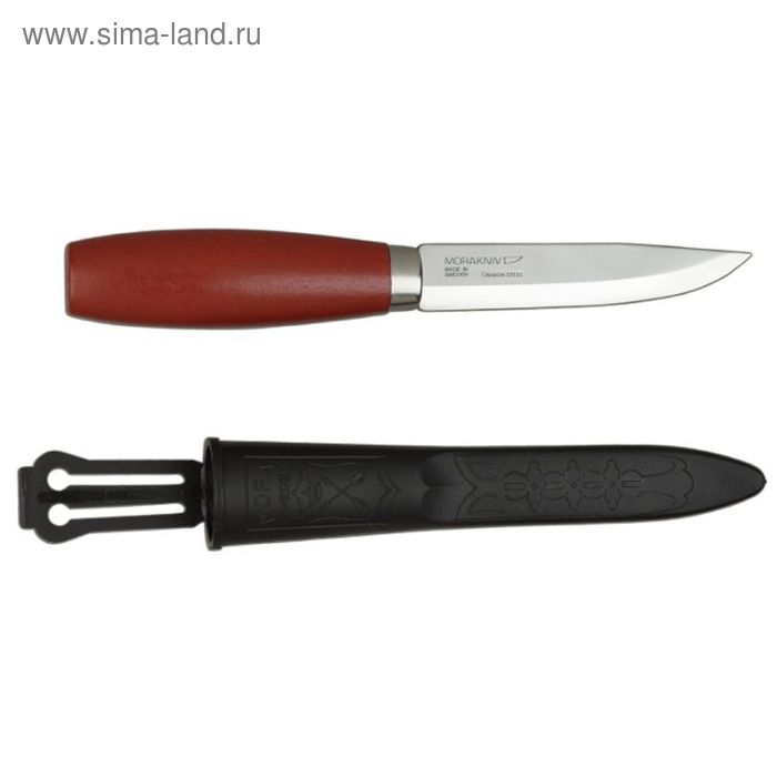 Нож Morakniv Classic № 1, углеродистая сталь, рукоять из березы, цвет красный - Фото 1