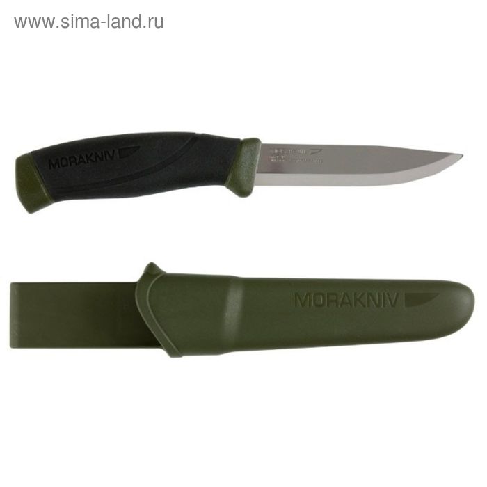 Нож Morakniv Companion MG (C), углеродистая сталь, цвет хаки - Фото 1