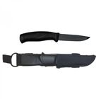 Нож Morakniv Companion Tactical  BlackBlade, черный клинок, цвет рукоятки черный - Фото 1