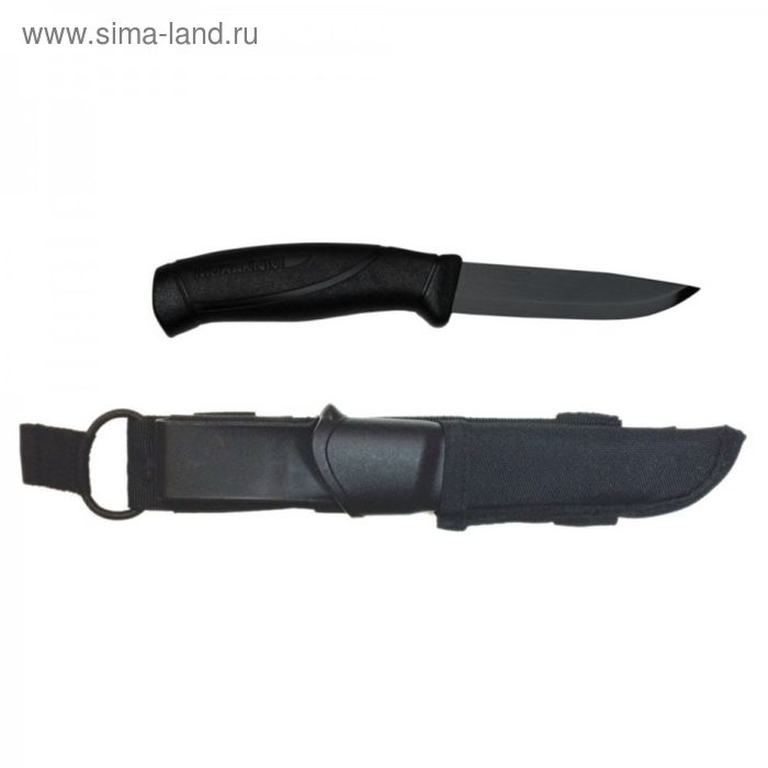 Нож Morakniv Companion Tactical  BlackBlade, черный клинок, цвет рукоятки черный - Фото 1