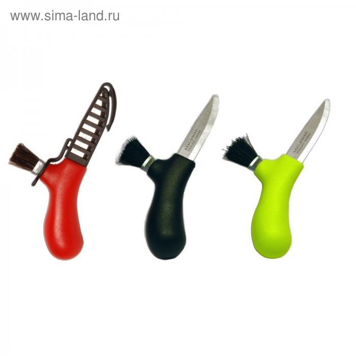 Нож Morakniv Karl-Johan для грибов, нержавеющая сталь, цвет черный, щетка из конского волоса   20091 - Фото 1