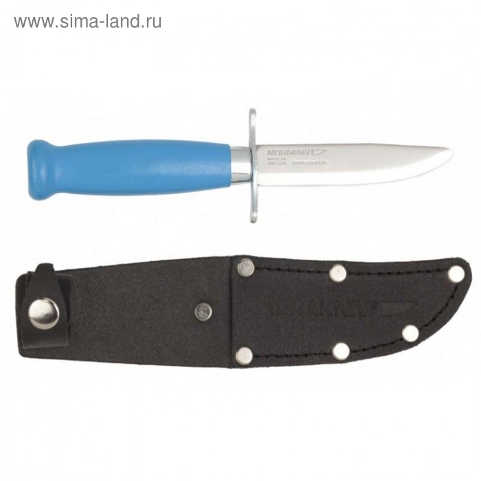 Нож Morakniv Scout 39 Safe Blue, нержавеющая сталь, деревянная рукоять, цвет синий - Фото 1