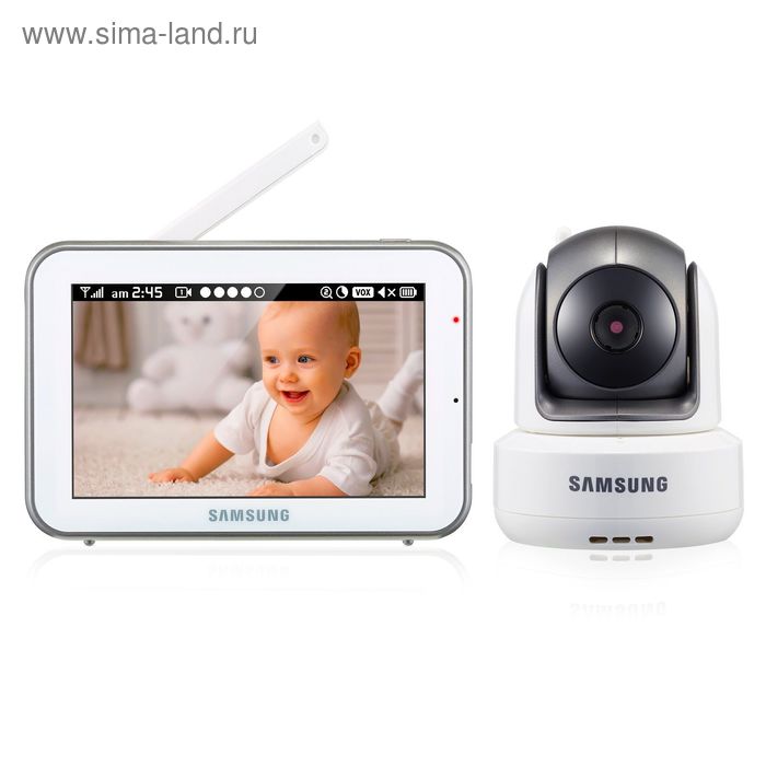Видеоняня Samsung SEW-3043WP, дальность 300 м, дисплей 5 дюймов, ночное видение - Фото 1