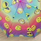 Зонт детский полуавтоматический "Смайл-радуга", со свистком, r=37см, цвет малиновый - Фото 2