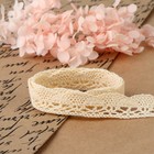 Кружево вязаное, 20 мм × 15 ± 1 м, цвет бежевый - Фото 3