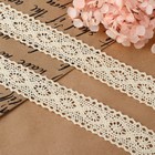 Кружево вязаное, 25 мм, 15±1 м, бежевое - Фото 2